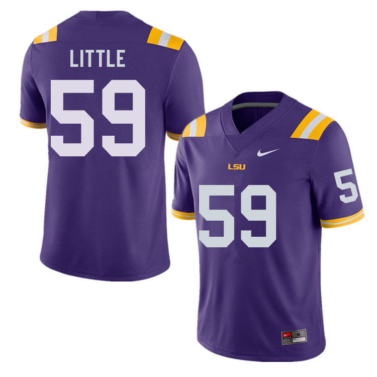 Men #59 Desmond Little LSU Tigers College Football Jerseys Sale-Purple